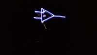 Long exposure photo - schematic symbol of an op amp