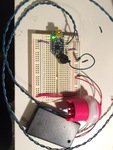 Ringtone doorbell on a breadboard